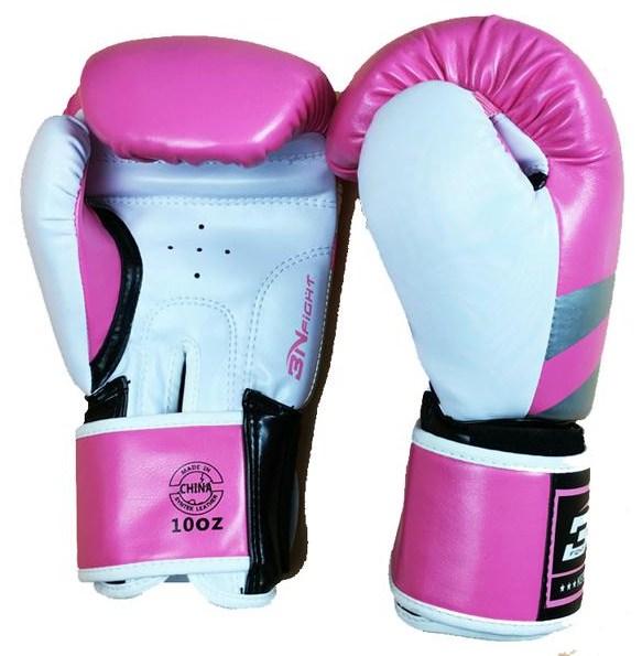 Găng tay đấm boxing cao cấp 3N 10oz (Hồng)