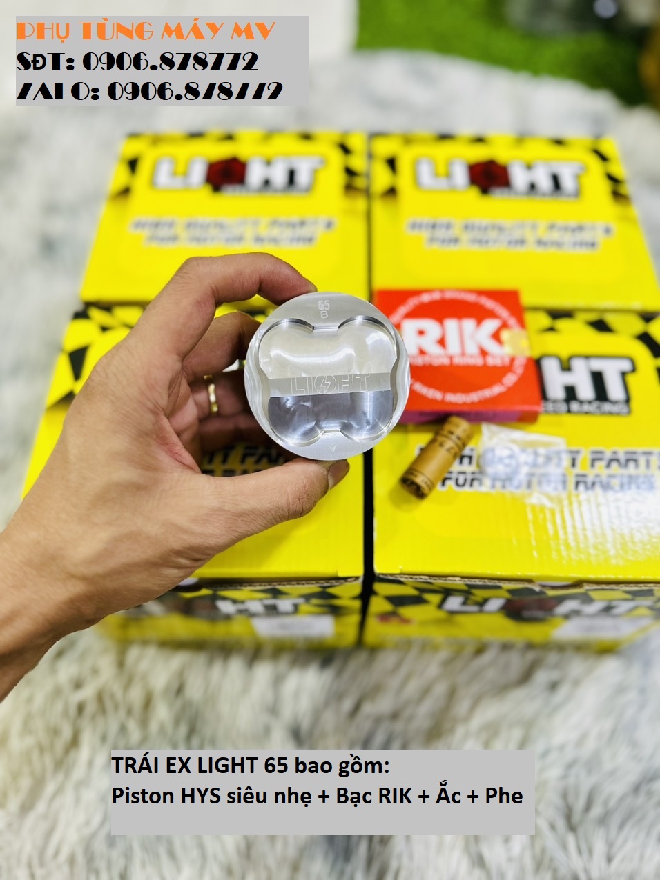 Piston LIGHT 57/62/65/72mm dành cho xe EX135/150