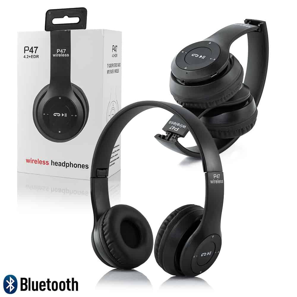 Tai Nghe Bluetooth P47 Chụp Tai Không Dây - Tích Hợp Mic và Khe Thẻ Nhớ