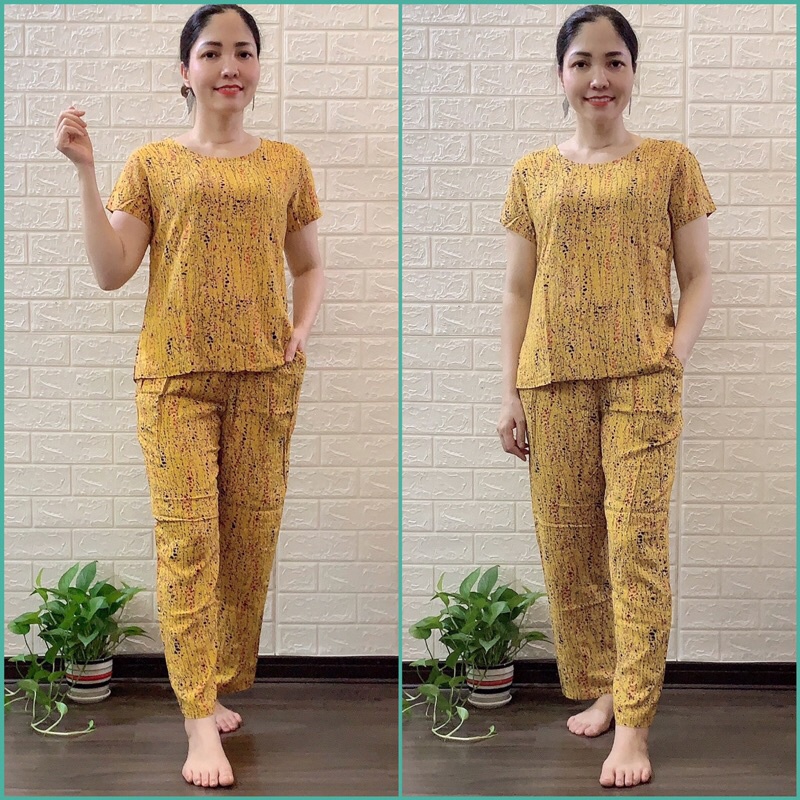 Bộ lanh nhung gia huy quần dài