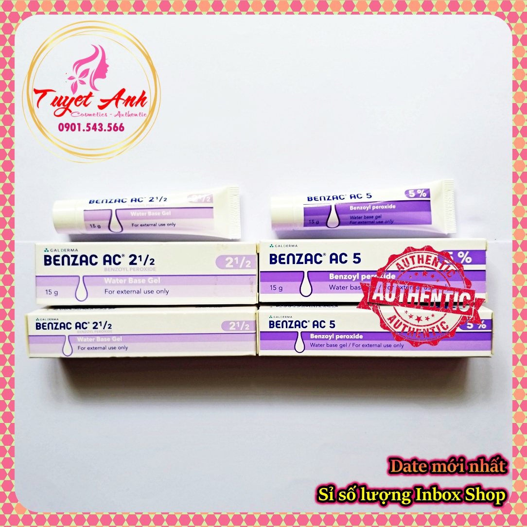 Benzac ac 2.5%, 5% - kem hỗ trợ giảm mụn