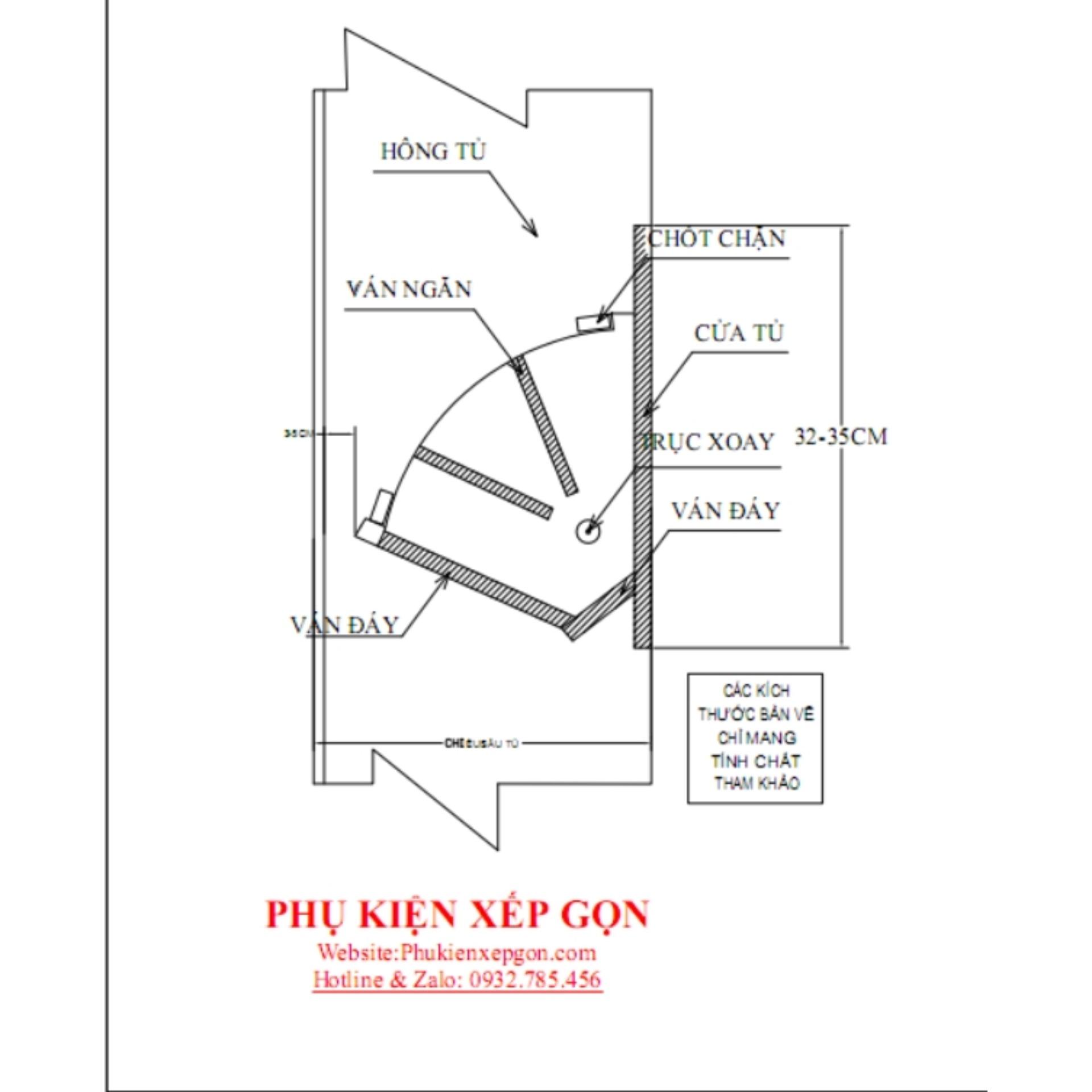 Bản lề tủ giày thông minh 3 ngăn, sắt sơn tĩnh điện (cặp).