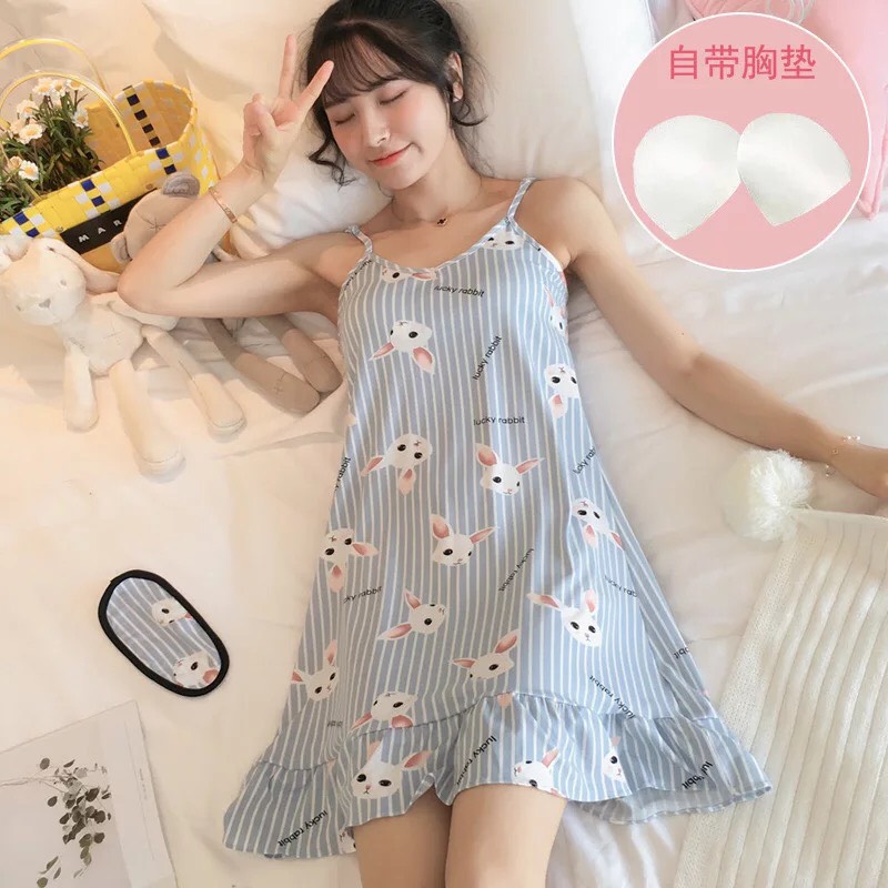 Váy ngủ hai dây có nệm ngực
