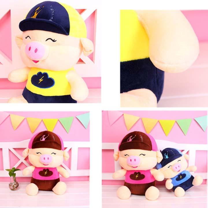 [HOT 2019 ] HEO BÔNG NGỒI ĐỘI NÓN SIZE 40CM - GẤU BÔNG [ GIAO MẪU NGẪU NHIÊN ]