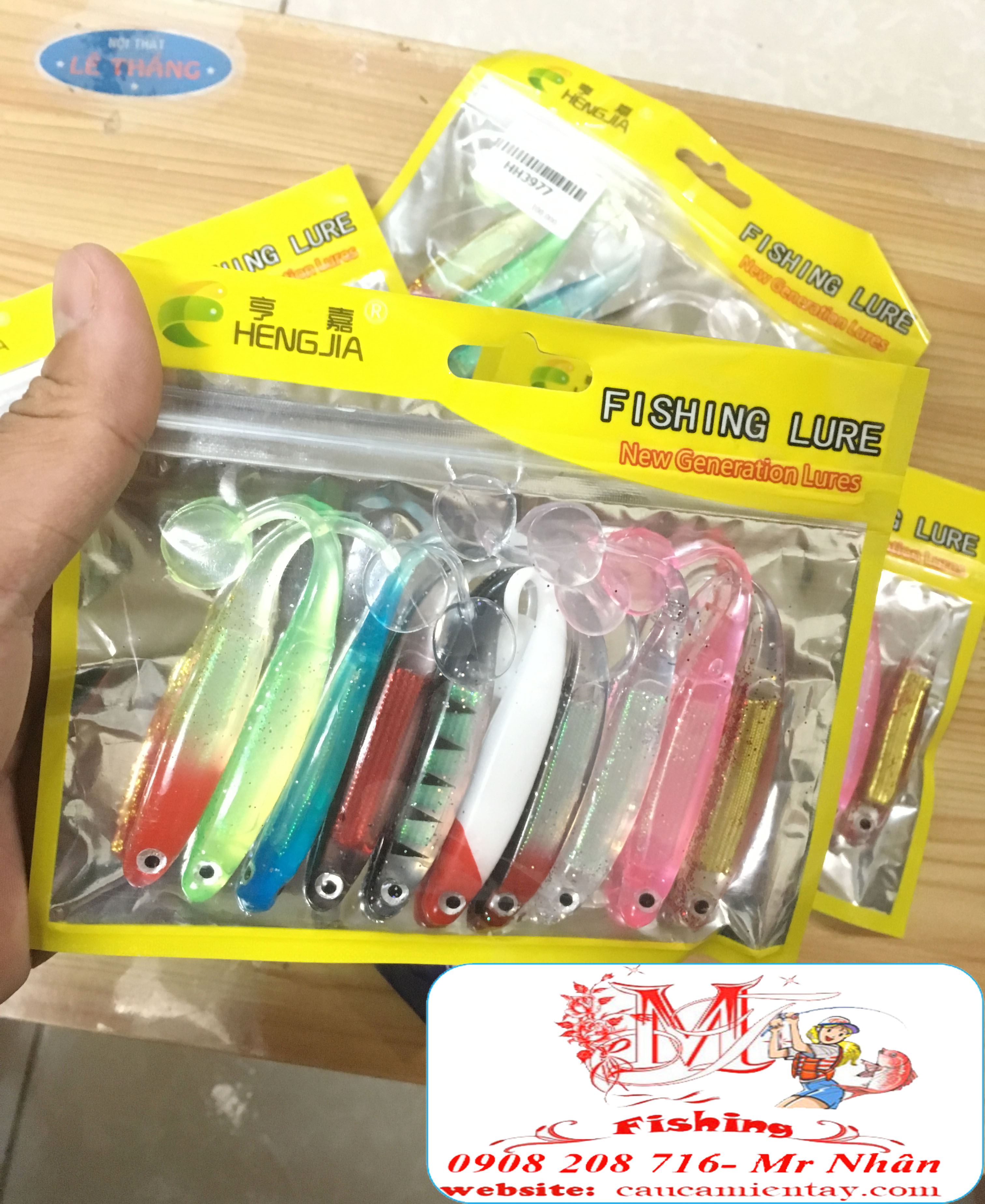 Mồi Mềm Lure Cá Lóc Chẽm Bộ 10 Con