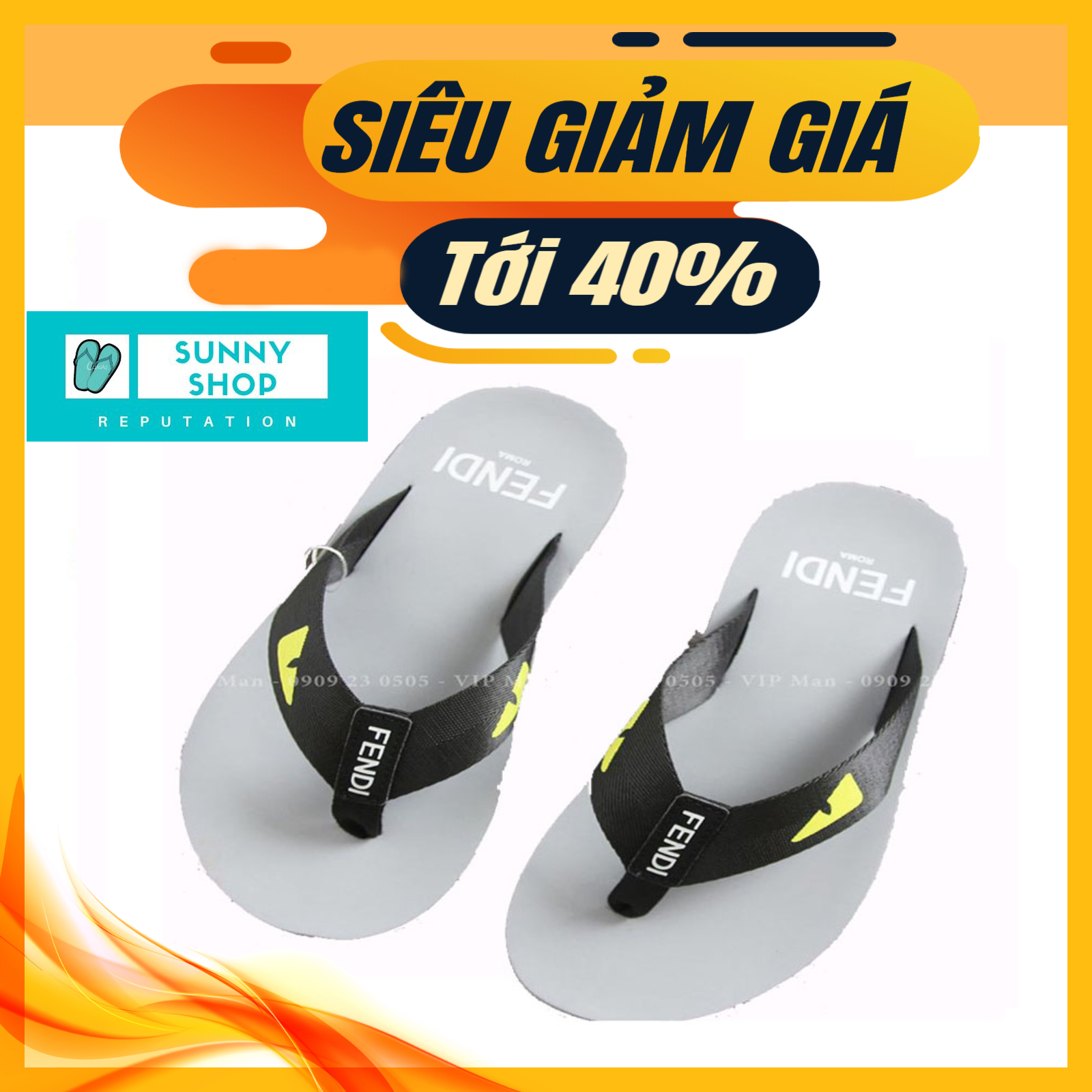 Dép kẹp nam mắt cáo F.D (7 Màu)