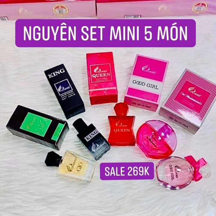 Set 5 mùi nước hoa C.h.a/m..e Mini 10ml