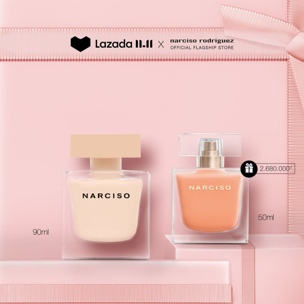 Nước hoa Narciso Rodriguez Narciso Eau De Parfum Poudree 90ml - Tặng Ambrée 50ml nhập khẩu
