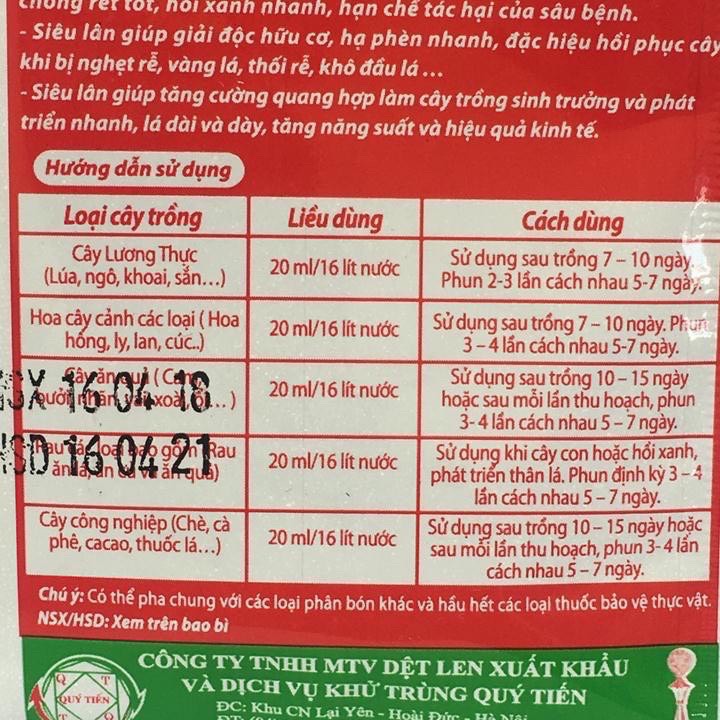 [FreeShip] Phân Bón Đậm Đặc, Cao Cấp Thế Hệ Mới Siêu Lân Đỏ, gói 20ml