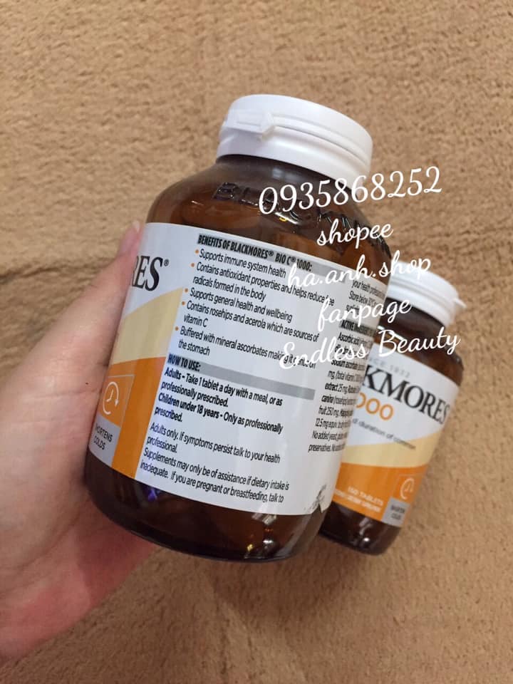 Bio C Blackmores 1000mg 150 viên mẫu mới
