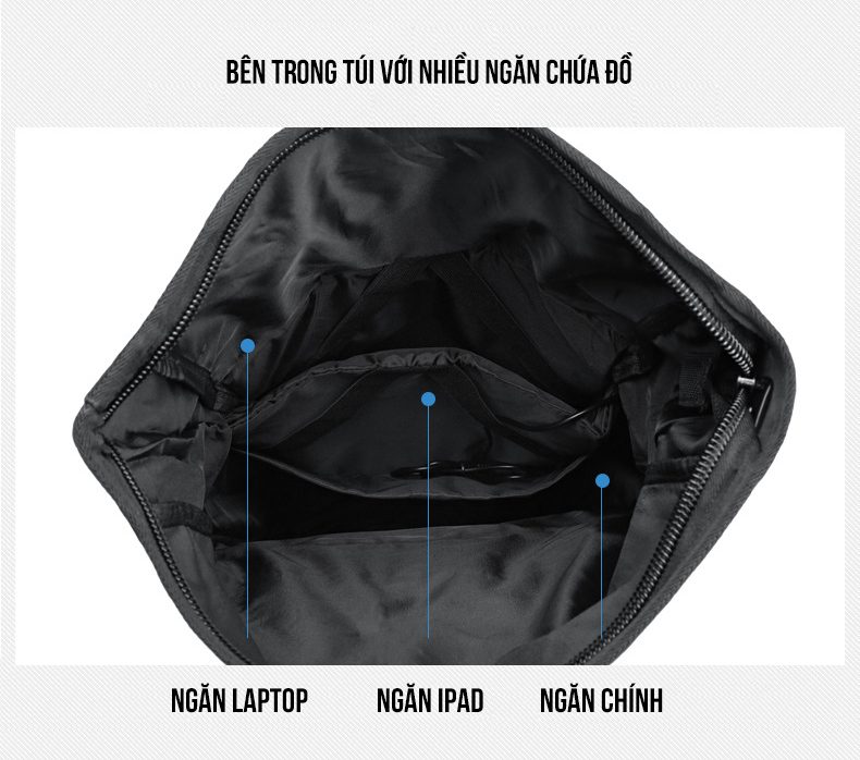 [BẢO HÀNH 5 NĂM]  Ba lô Rolltop chống nước thông minh cao cấp – OZUKO ROLLTOP