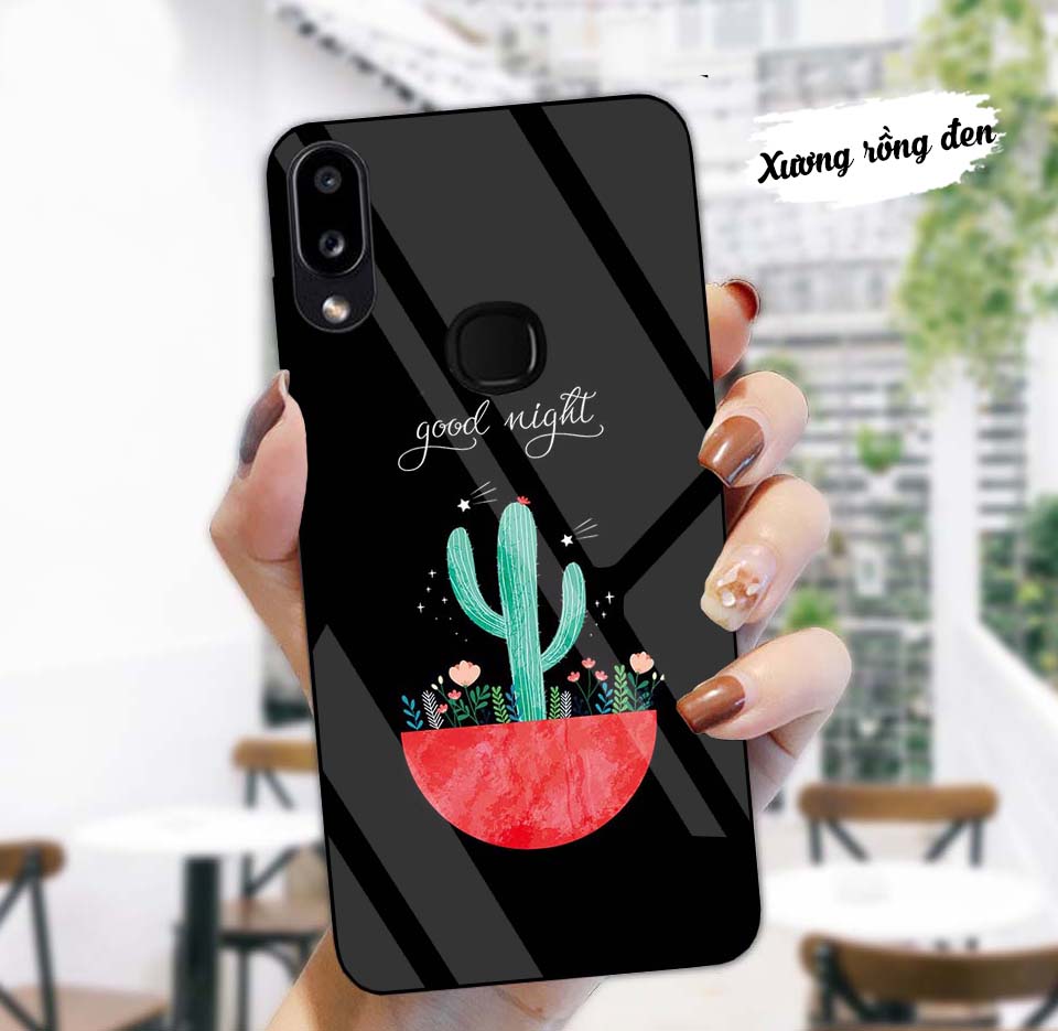 Ốp lưng samsung a10, a10s, a20, a30 lưng kính cường lực sang trọng, sáng bóng