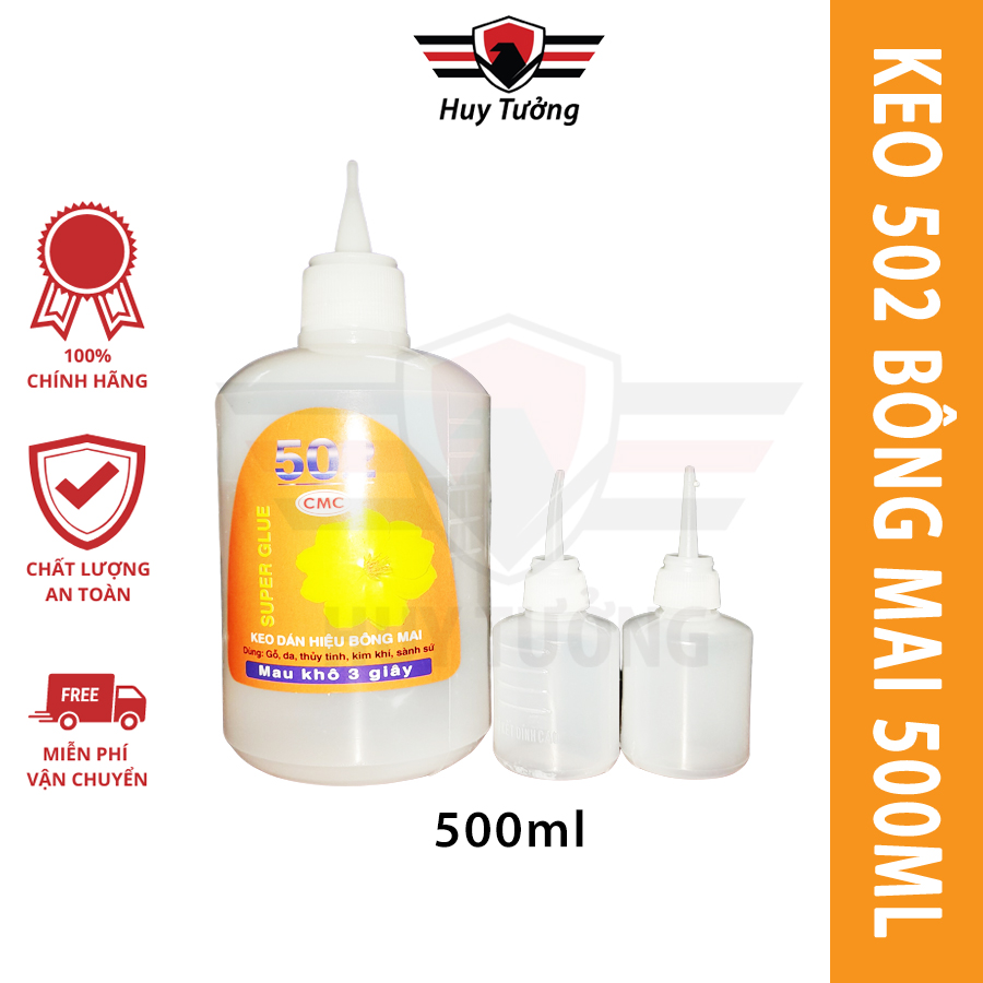 Keo 502 siêu dính thể tích 500ml, hạn sử dụng 3 tháng, luôn có hàng mới nhất - Huy Tưởng