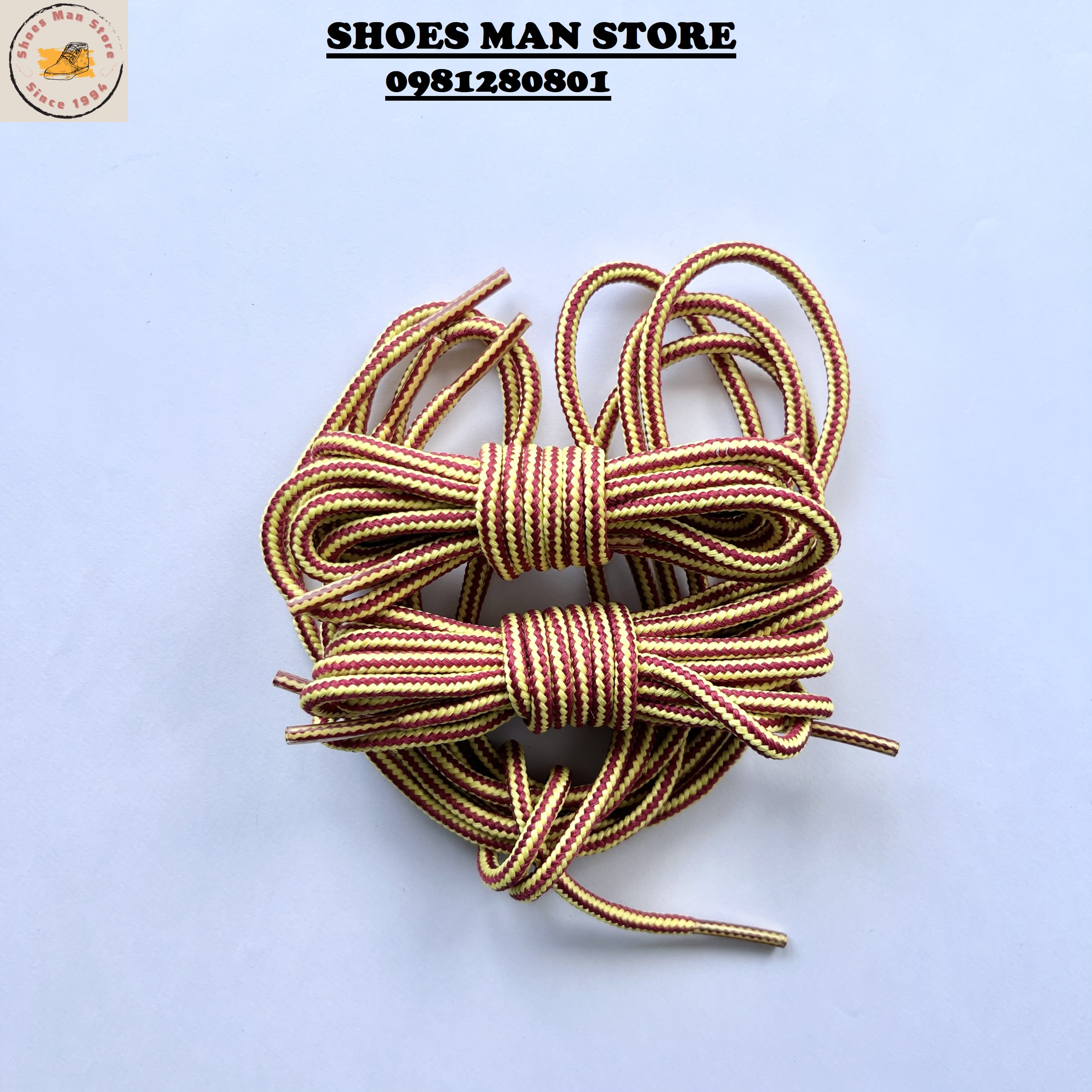 Dây giày boots bản tròn dài 120cm màu vàng nâu