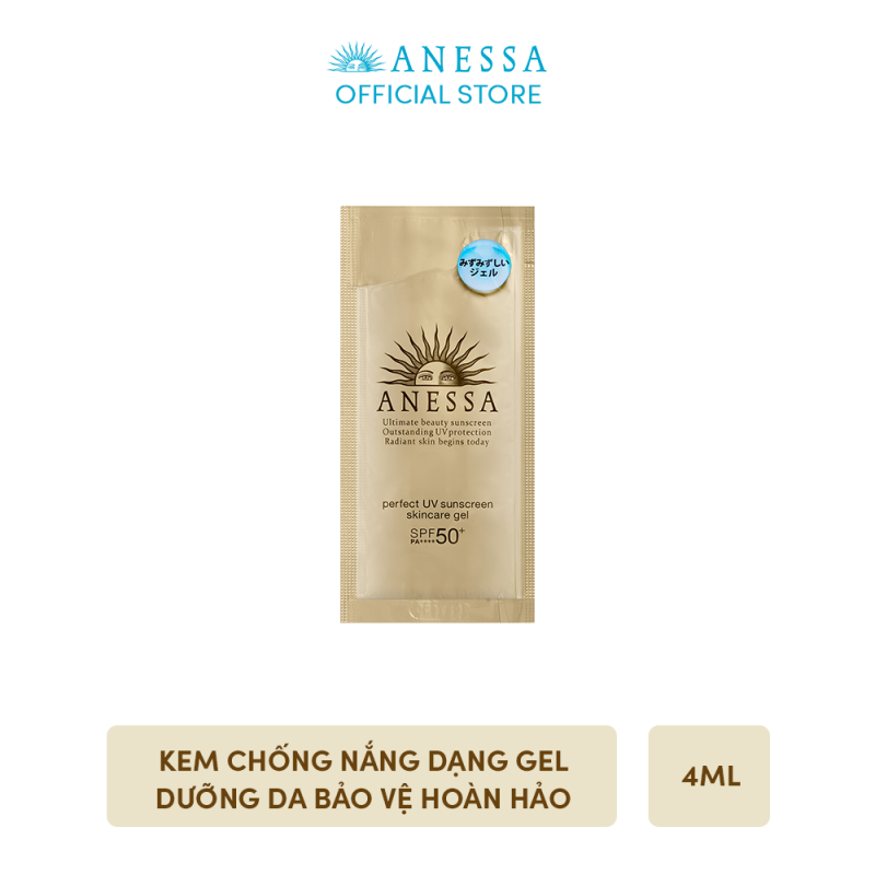 [GIFT] Kem chống nắng dạng gel dưỡng da bảo vệ hoàn hảo ANESSA Perfect UV Sunscreen Skincare Gel SPF 50+ PA++++ 4g