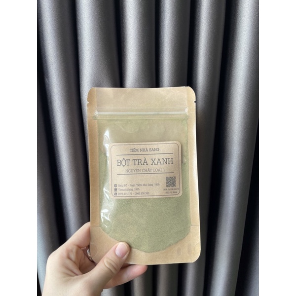 Bột trà xanh đắp mặt nguyên chất 50gr