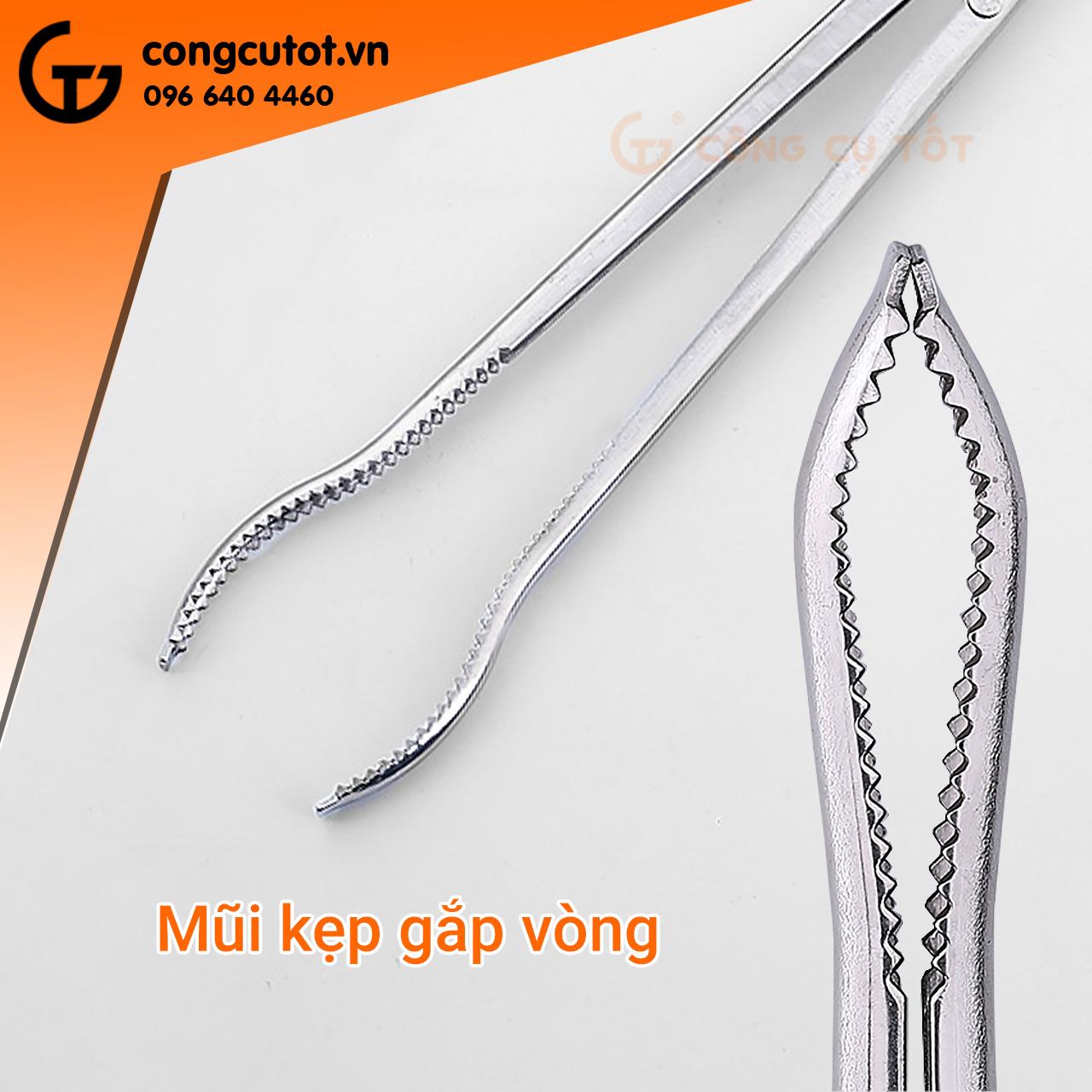 Kẹp gắp dài hình kéo mũi vòng