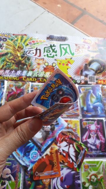 THẺ BÀI POKEMON - Vỉ 5 thẻ bài pokemon lụa (nhựa dẻo)