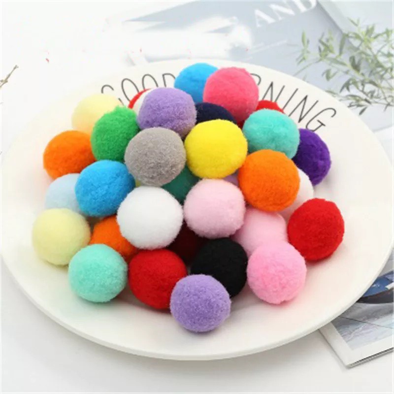 Cục Pompom Trang Trí Nhiều Màu Sắc