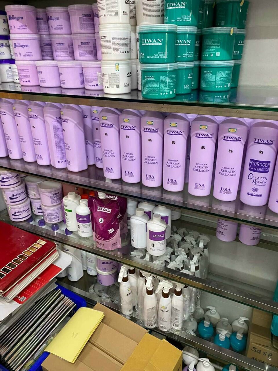 Oxy trợ nhuộm Tiwan Collagen chai 1000ml