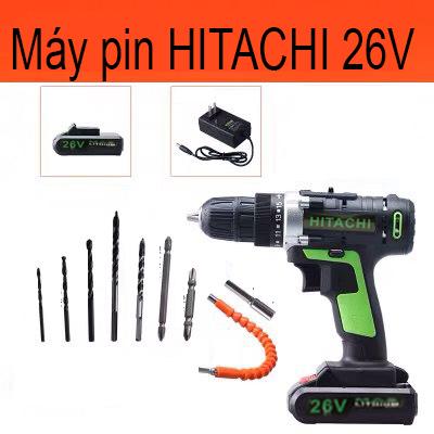 Máy khoan pin 26V HITACHI , máy khoan tường 26V