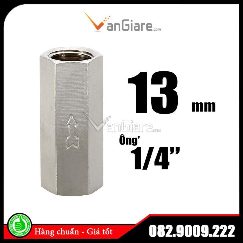 Van 1 chiều hơi, khí, gas 13mm đồng mạ Niken