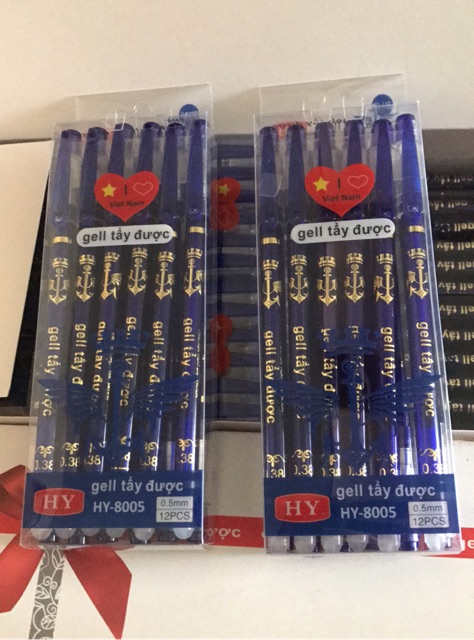12 Bút Gel Xoá Được (1 Hộp)