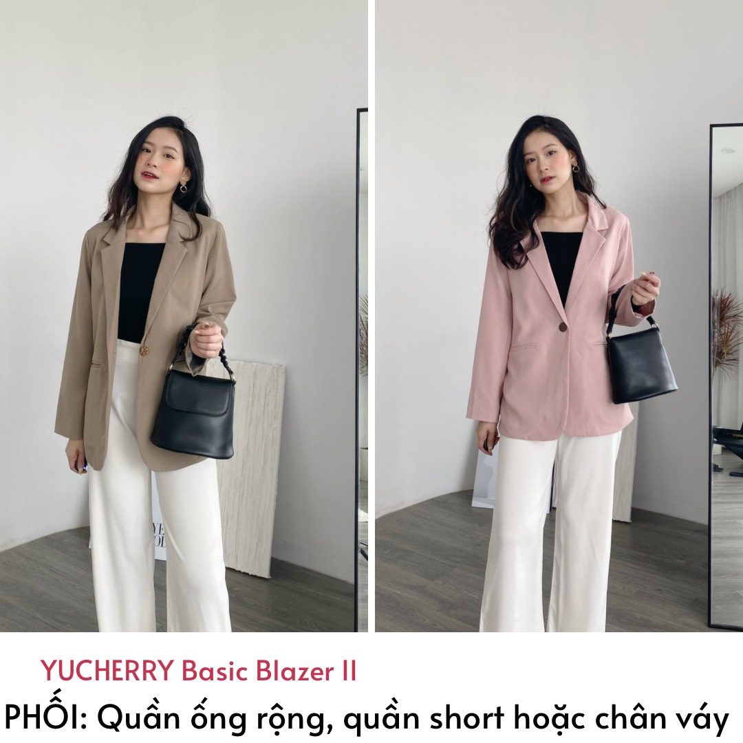 YU CHERRY | Áo khoác nữ kiểu cơ bản Basic blazer II YA401