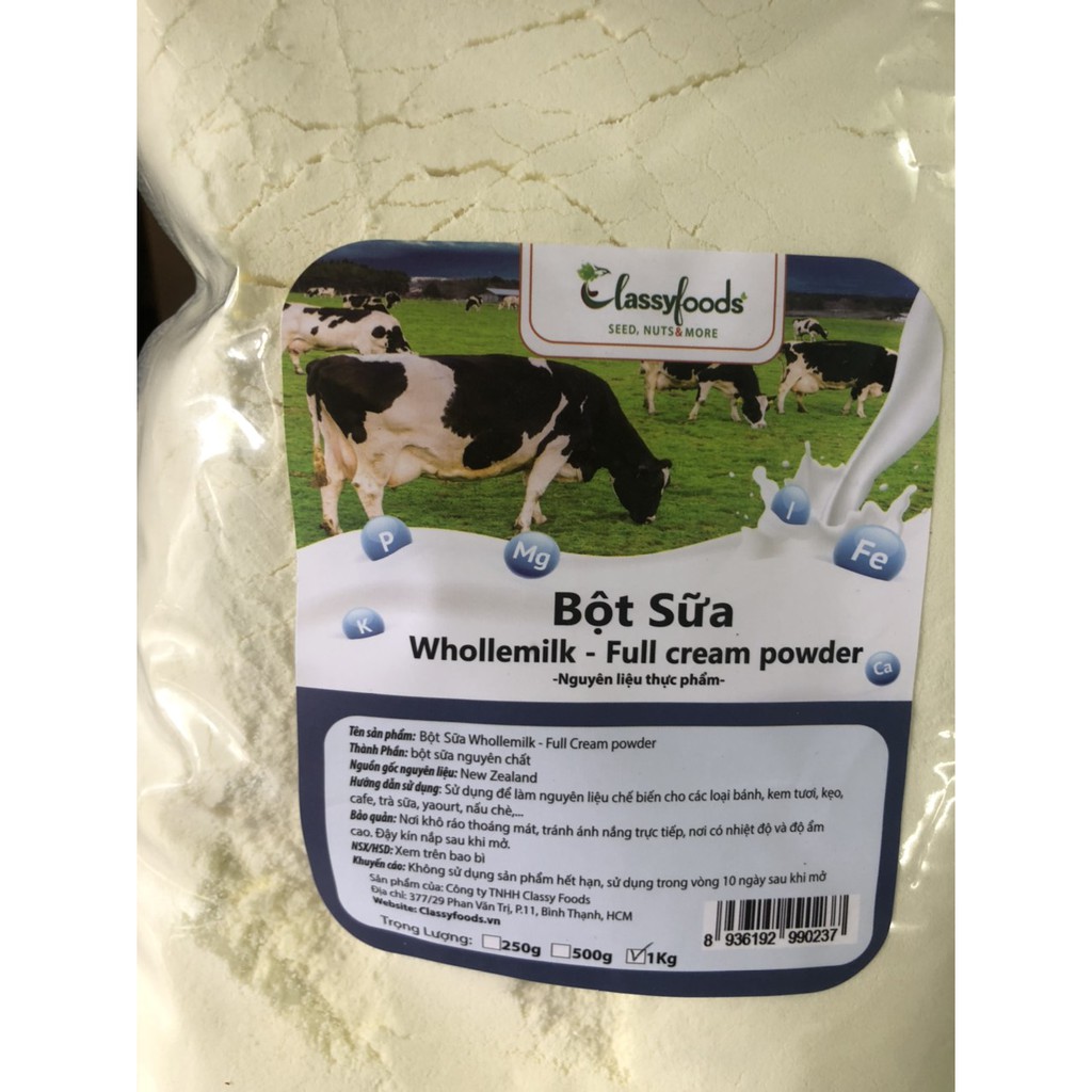 Sữa bột [ CAO CẤP ] 1kg sữa bột béo tan nhanh / sữa bột làm bánh