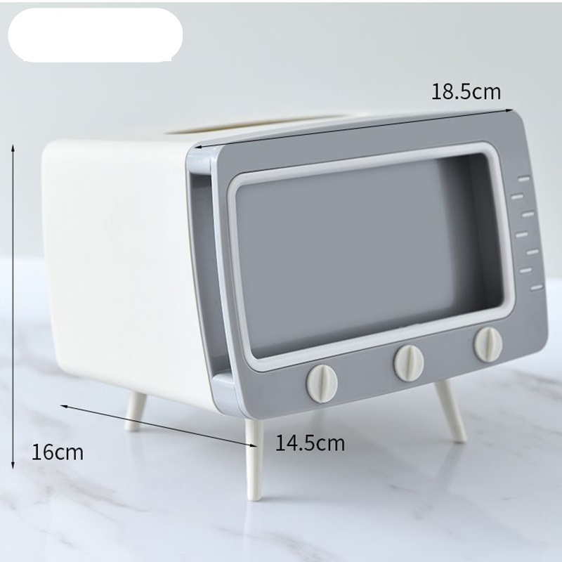 Hộp đựng giấy để bàn thiết kế hình chiếc tivi độc đáo, có khe cài điện thoại thông minh rảnh tay, chất liệu bằng nhựa cứng cao cấp, bền đẹp, mẫu mới siêu hót phù hợp cho mọi gia đình