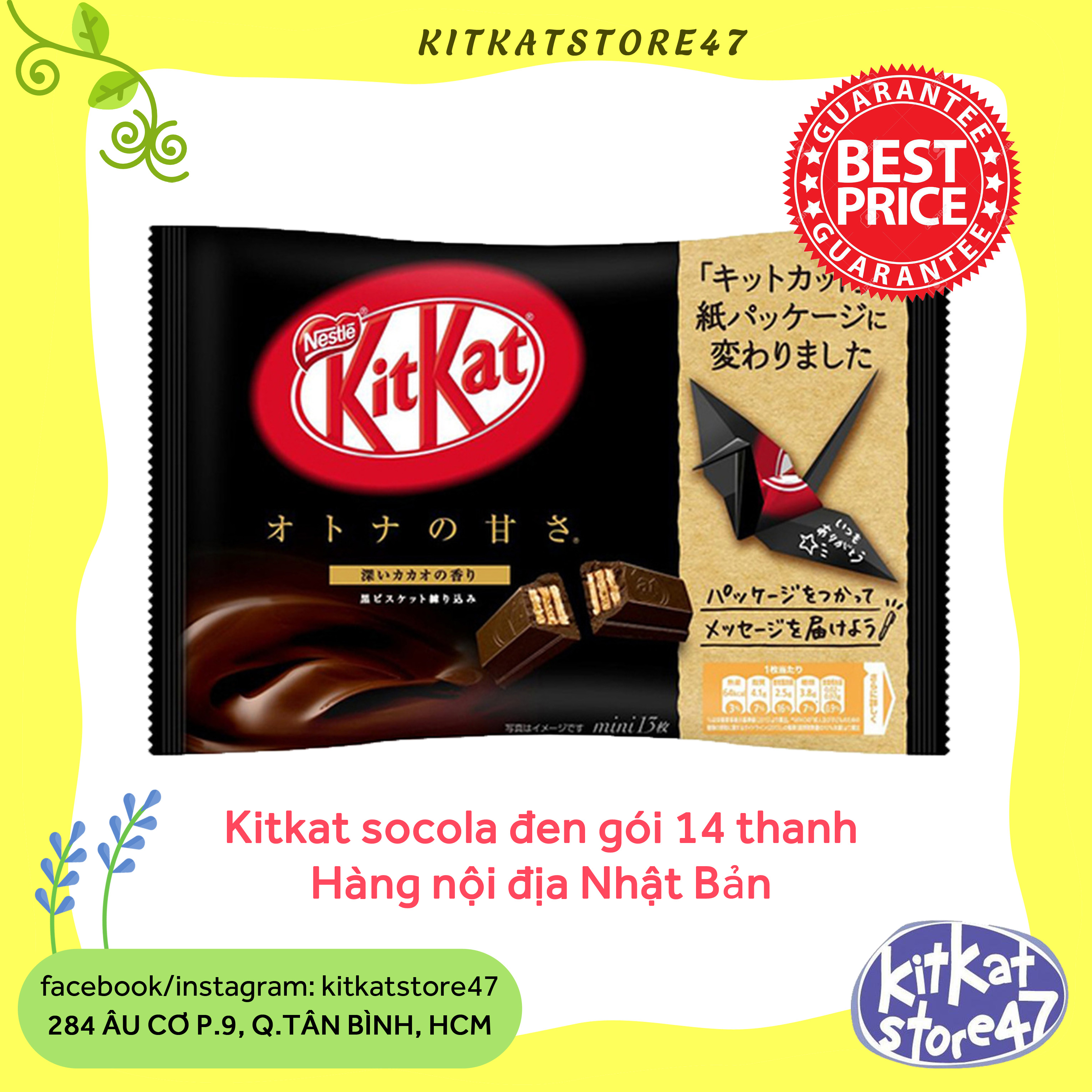 [HCM]KITKAT SOCOLA ĐEN - HÀNG NỘI ĐỊA NHẬT BẢN
