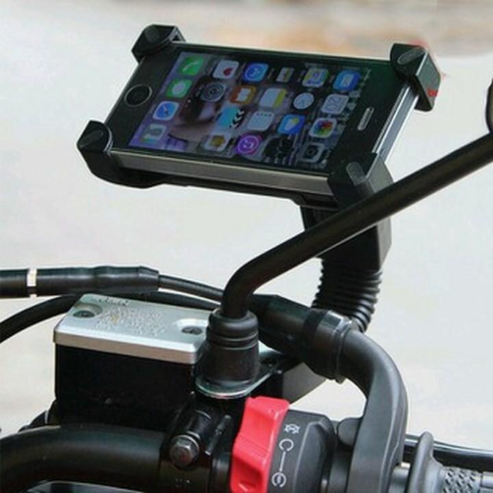 Giá kẹp điện thoại trên xe máy 4 góc chắc chắn / kẹp điện thoại trên xe máy