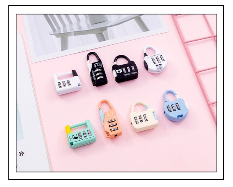 Ổ Khoá Mật Mã Mini Dễ Thương Dùng Cho Vali, Tủ Locker