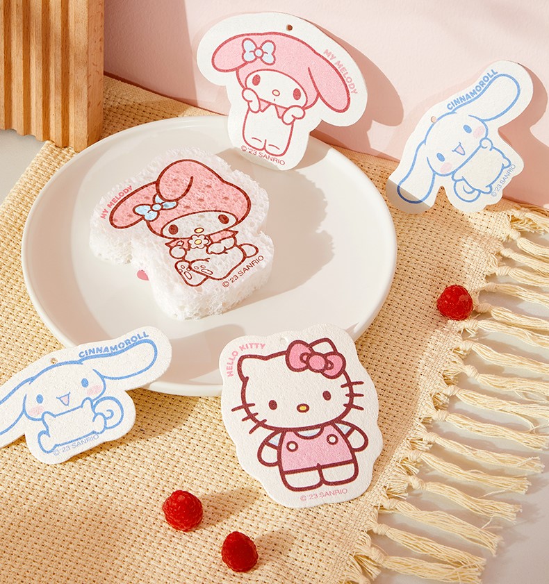 🌸MIẾNG XỐP RỬA CHÉN HELLO KITTY CHÍNH HÃNG SANRIO