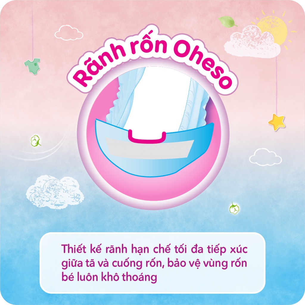 Tã dán Bobby Sơ Sinh Siêu Mỏng Thấm Gói Đại S54 (54 Miếng)