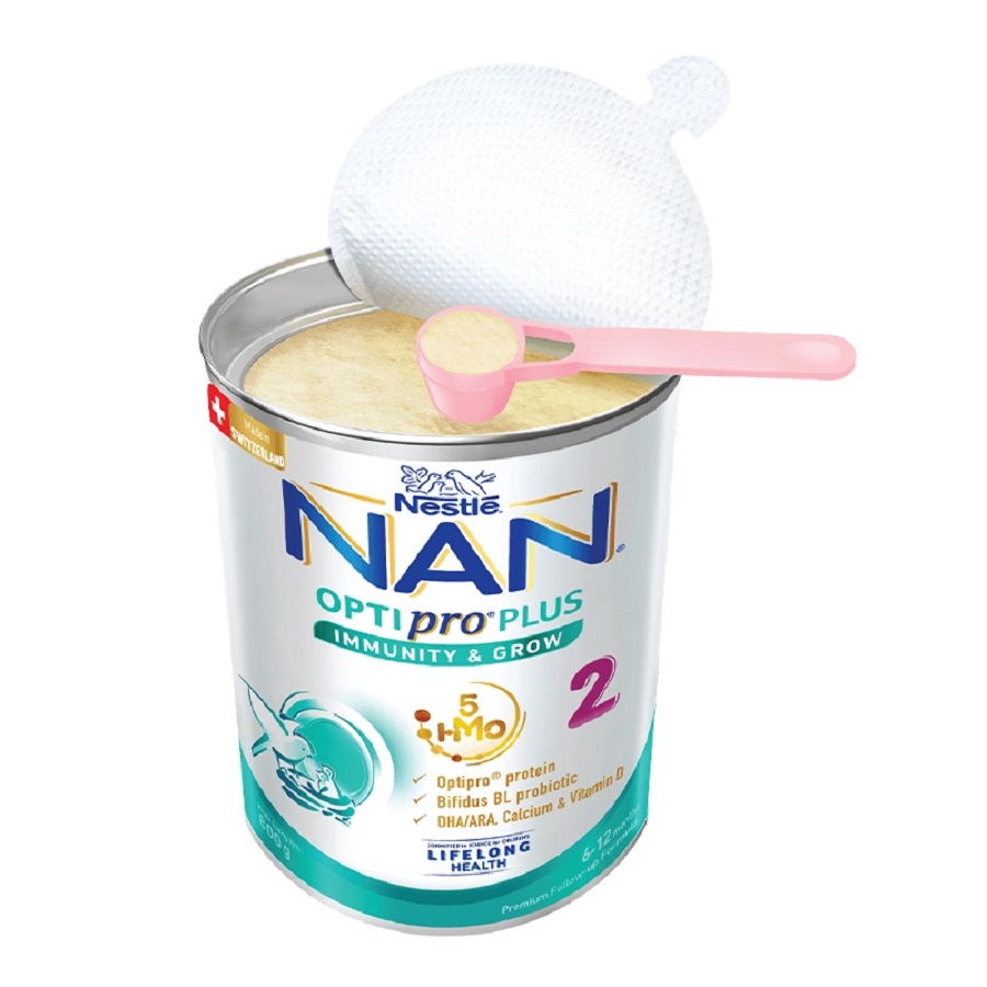 Sữa bột Nan Optipro Plus 5HMO số 2 800g (6-12 tháng) Yokids Plaza