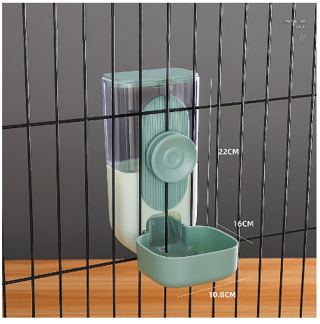 Bình nước và bình ăn gắn chuồng cho thú cưng tự động, bình ăn uống gắn lồng cho chó mèo