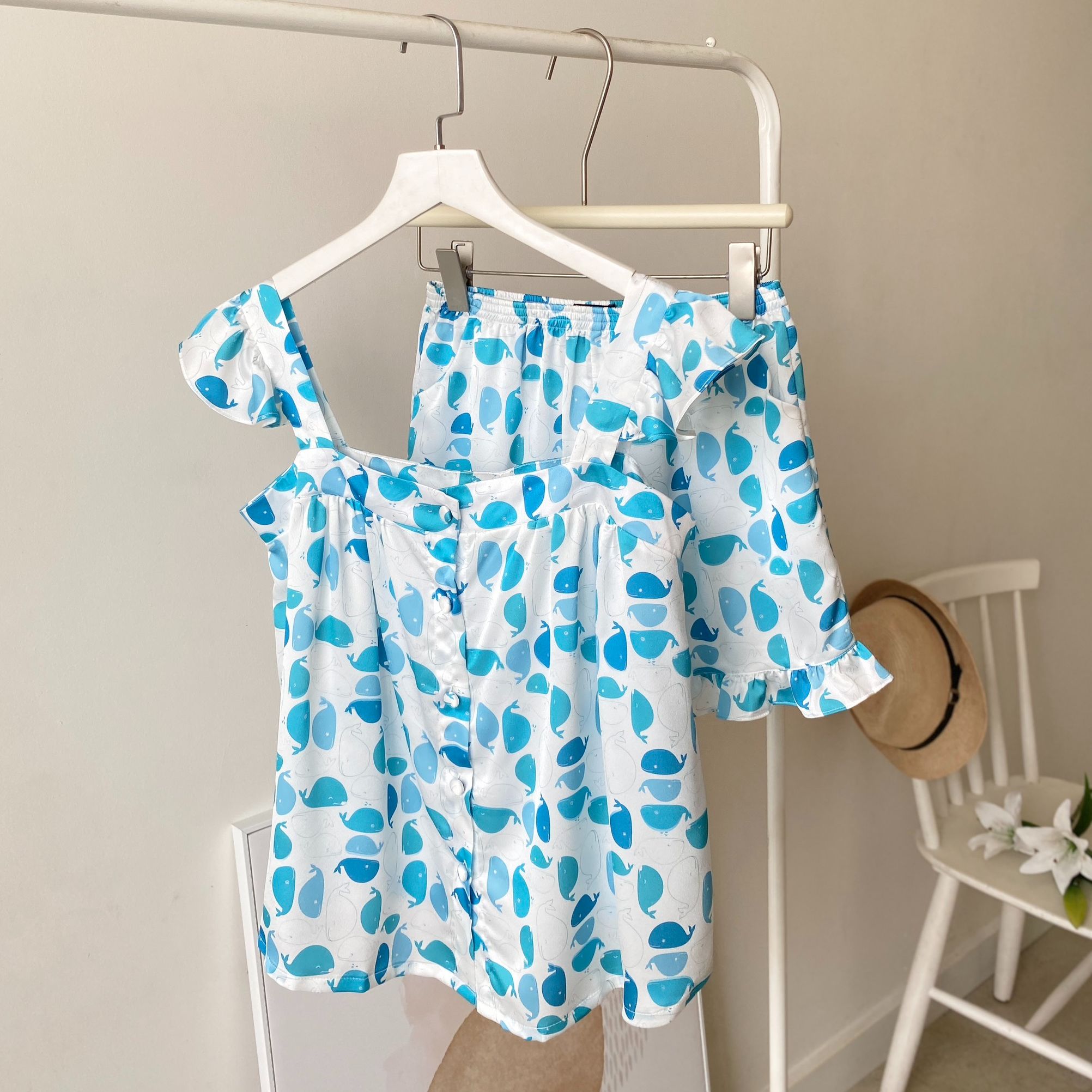 VIBES Đồ bộ 2 dây cánh tiên Lụa satin Maris Straps Set