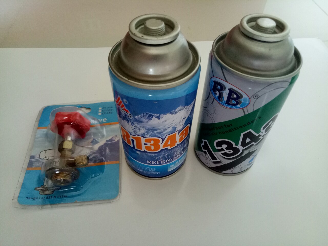 Bình gas mini R134a-RB + Van Gas