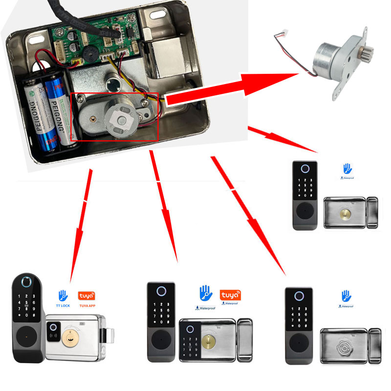 [ Linh kiện] Motor, động cơ khóa cổng vân tay dùng App Tuya, TTlock
