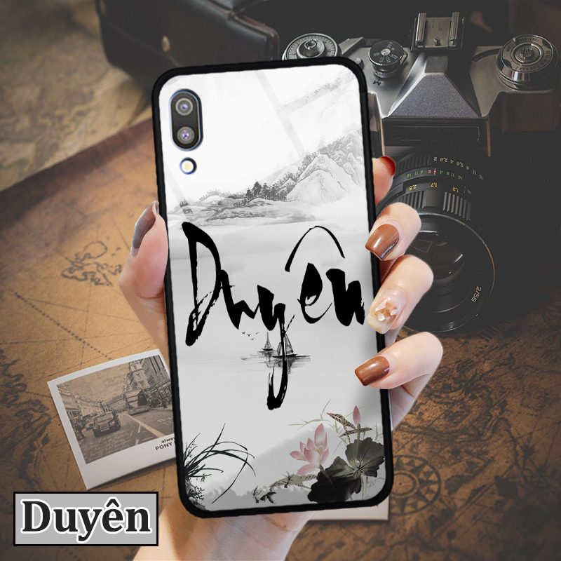 Ốp lưng Samsung Galaxy M10 in 3D chữ thư pháp