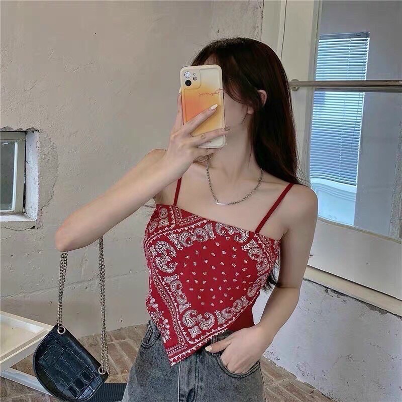 áo yếm 2 dây họa tiết thổ cẩm boho