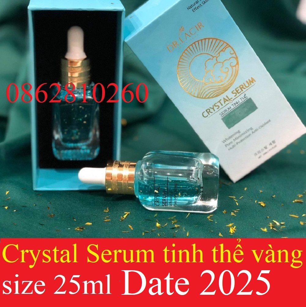 Crystal Serum Tinh Thể Nhỏ & To Vàng 24k cấp ẩm da,chống lão hóa,se khít lỗ chân lông DR.LACIR 25ml/50ml DR20