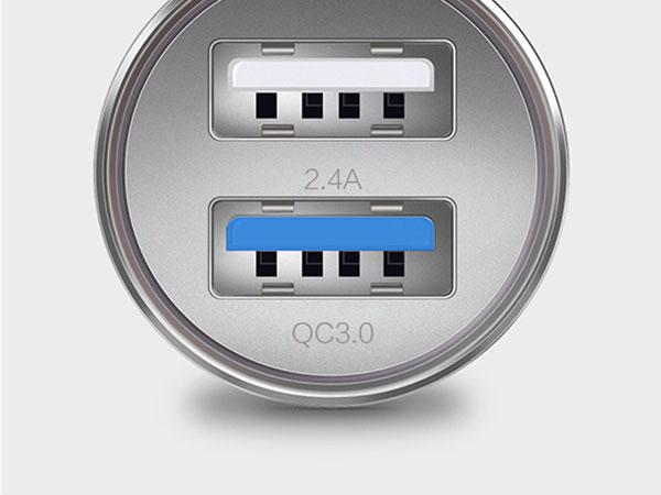 Củ Sạc Ô Tô 2USB Sạc Nhanh(Qualcomm) 3.0