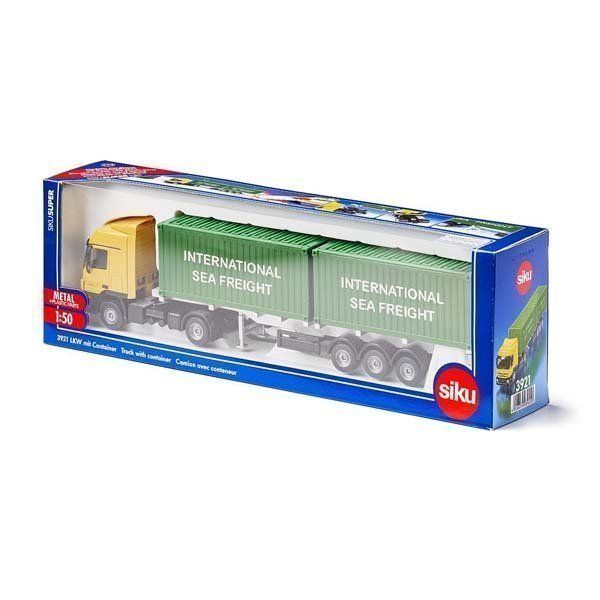 Đồ Chơi Mô Hình Xe tải kéo container SIKU 3921
