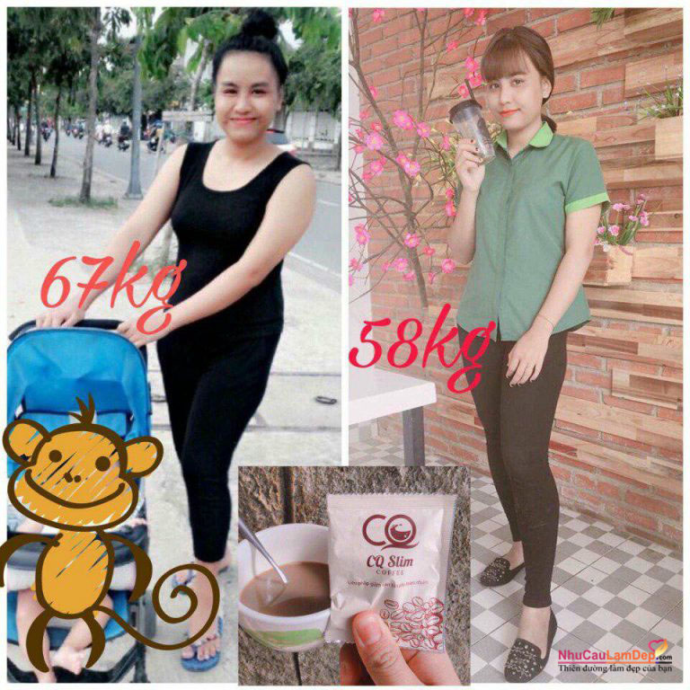 Cà phê giảm cân Coffee CQ 3in1và Detox X3 D7 Mẫu Mới