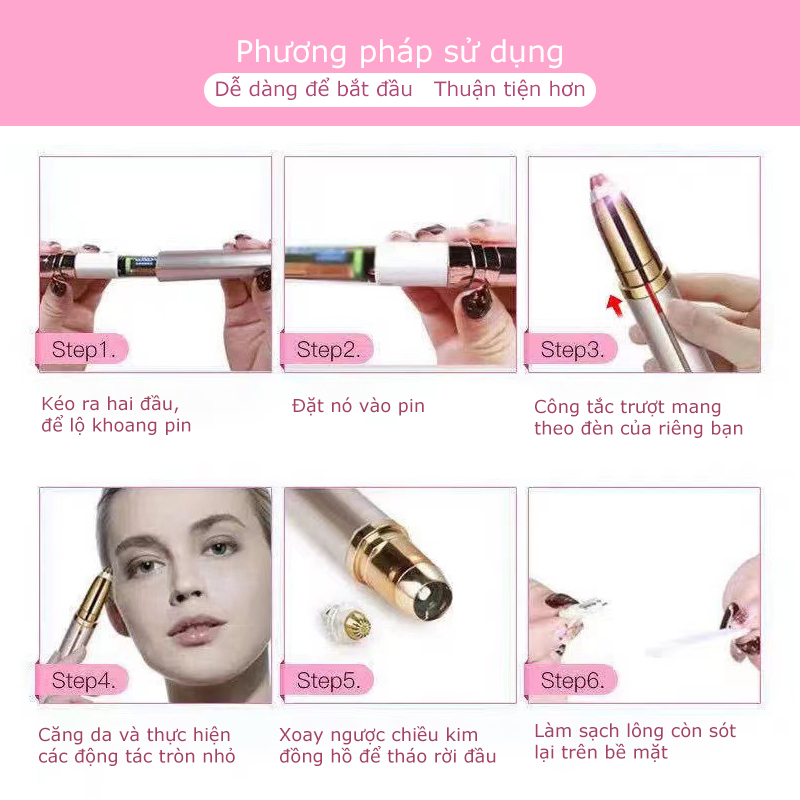 Electric eyebrow trimmer pen
