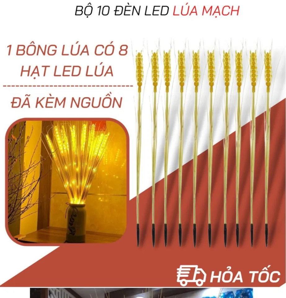 [TẾT 2024] Đèn Led Bông Lúa, Đèn Led trang trí, Set 10, 15 bông Trang ...