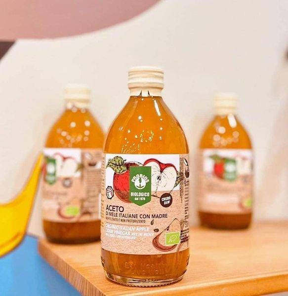 Giấm táo hữu cơ có giấm cái Probios 500ml