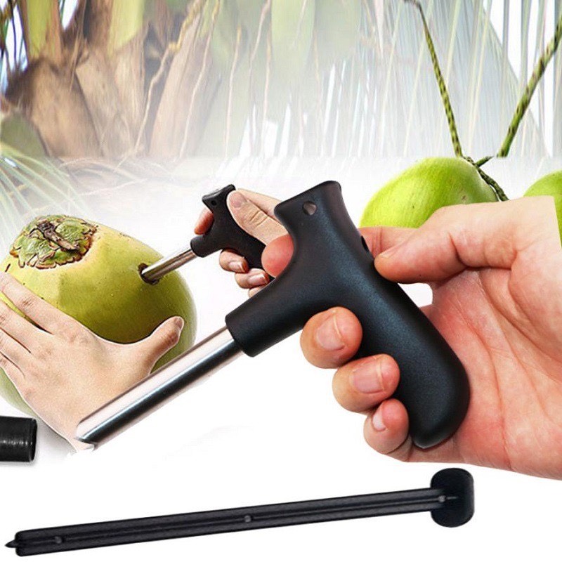 Dụng Cụ Khui Dừa Lấy Nước Siêu Nhanh Cây Đục Lỗ Quả Dừa Inox TT852